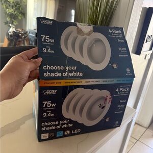 FEIT Electric 4-Pack LED Recessed Downlights